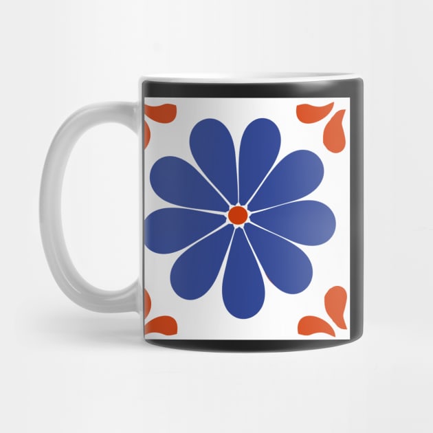 Talavera Blue Daisy by jgeiger714